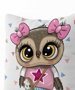 Dekorační polštář Sovička: polštář pro malé soví přátele