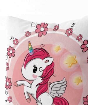 Dekorační polštář Jednorožec a kytičky: polštář pro malé princezny