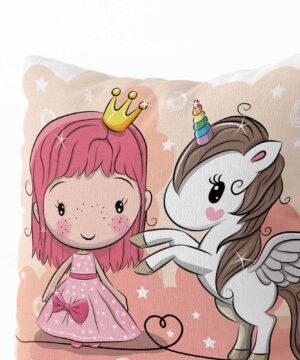 Polštář Princezna a jednorožeč | Kolekce Dětská | ElitniRebel.cz