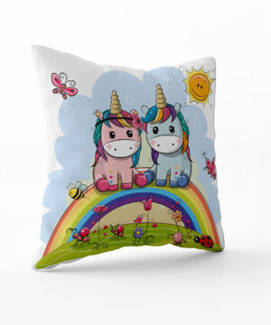 Polštář Jednorožci a duha | Kolekce Dětská | ElitniRebel.cz