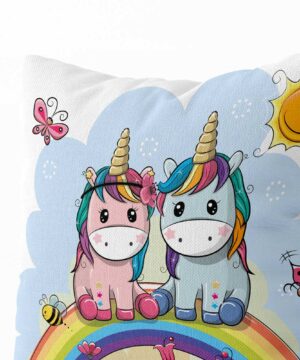 Polštář Jednorožci a duha | Kolekce Dětská | ElitniRebel.cz