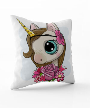 Polštář Jednorožec a růže | Kolekce Dětská | ElitniRebel.cz
