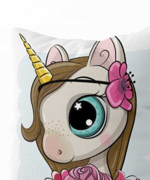 Polštář Jednorožec a růže | Kolekce Dětská | ElitniRebel.cz