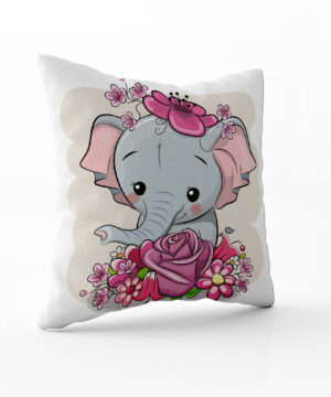Polštář Sloník a růže | Kolekce Dětská | ElitniRebel.cz