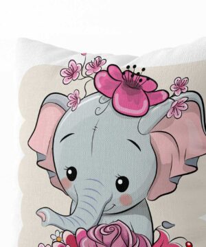 Polštář Sloník a růže | Kolekce Dětská | ElitniRebel.cz