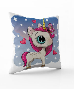 Polštář Jednorožec a srdíčka | Kolekce Dětská | ElitniRebel.cz