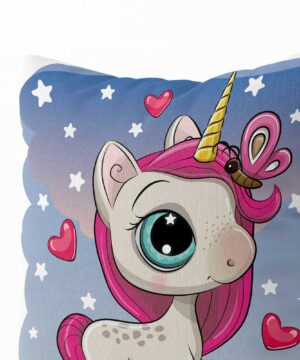 Polštář Jednorožec a srdíčka | Kolekce Dětská | ElitniRebel.cz