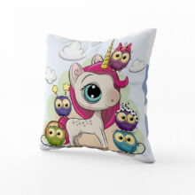 Polštář Jednorožec a sovičky | Kolekce Dětská | ElitniRebel.cz