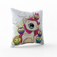 Polštář Jednorožec a sovičky | Kolekce Dětská | ElitniRebel.cz