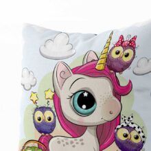 Polštář Jednorožec a sovičky | Kolekce Dětská | ElitniRebel.cz