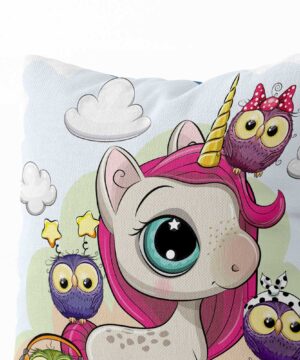 Polštář Jednorožec a sovičky | Kolekce Dětská | ElitniRebel.cz