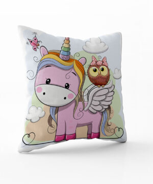 Polštář Jednorožec a sovička | Kolekce Dětská | ElitniRebel.cz