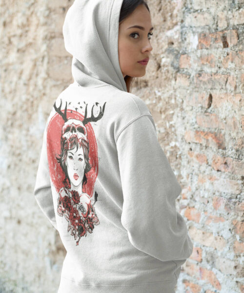 Dámská mikina Red Moon Shaman | Kolekce Dark | ElitniRebel.cz