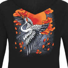 Dámská mikina Japanese Crane | Kolekce Magic | ElitniRebel.cz
