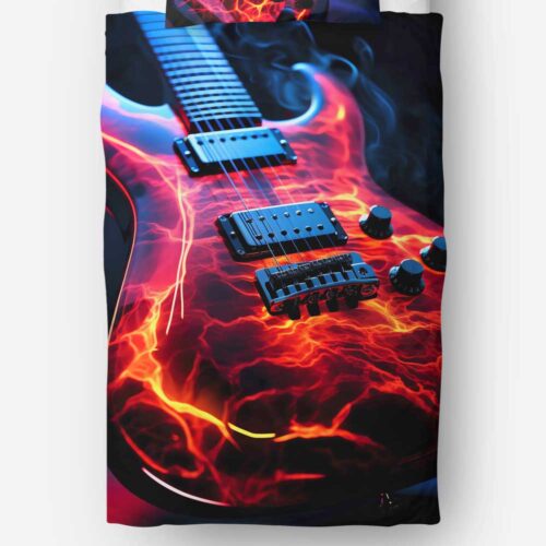 Povlečení přikrývka Kytara Plasma Burst: Jak rozpálit ložnici? ElitniRebel.cz