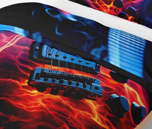 Povlečení přikrývka Kytara Plasma Burst: Jak rozpálit ložnici? ElitniRebel.cz