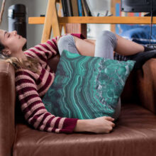 Dekorační polštář | Malachit | ElitniRebel.cz