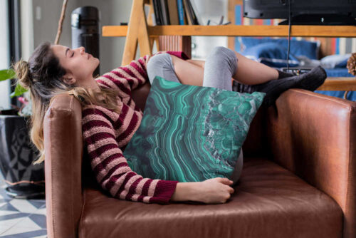 Dekorační polštář | Malachit | ElitniRebel.cz