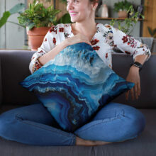 Dekorativní polštář | Achát Blue Crystal | ElitniRebel.cz