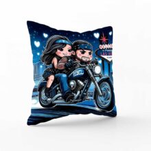 Polštář Zamilovaní motorkáři ve Vegas | ElitniRebel.cz