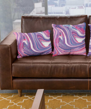 Luxusní dekorační polštář Blue Fire Art: Síla a intenzita ohně