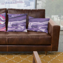 Luxusní dekorační polštář Blue Lagoon Art: Exotická laguna