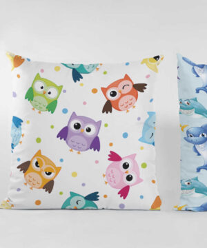 Dětský dekorační polštář Sovičky: překvapení pro malé sovy