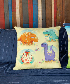 Dekorační polštář Dinosauři: polštář pro malé pravěké lovce