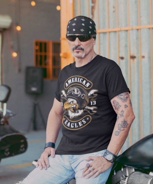 Pánské tričko American Eagles: síla americké motorkářské kultury