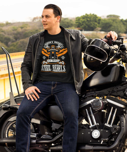 Pánské motorkářské tričko Steel Rebels: Ocelová srdce vyráží