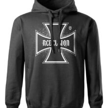 Pánská mikina Iron Cross (Černá-Bílá)