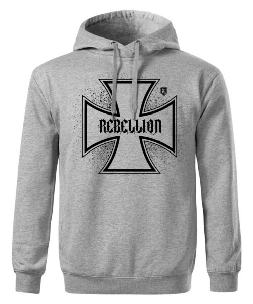 Pánská mikina Iron Cross (Šedá-Černá)