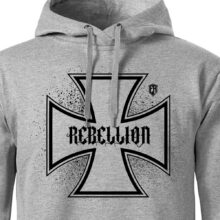 Pánská mikina Iron Cross (Šedá-Černá)