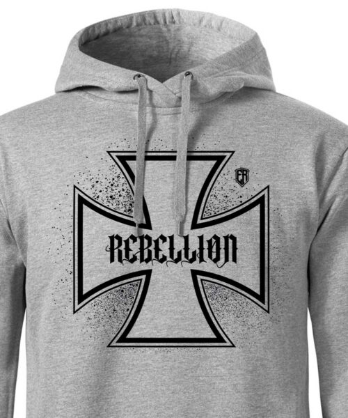 Pánská mikina Iron Cross (Šedá-Černá)