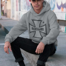 Pánská mikina Iron Cross (Šedá-Černá)