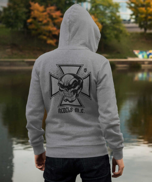 Pánská mikina Iron Cross (Šedá-Černá)