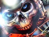 Rockový symbol lebka